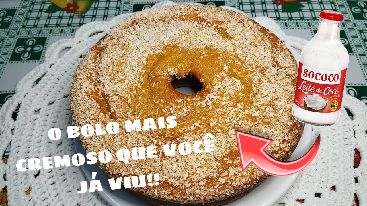 BOLO DE CENOURA COM LEITE DE COCO😋