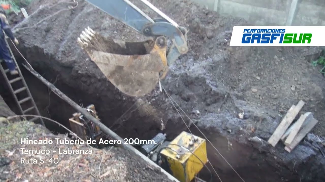 Hincado horizontal tuberías de acero #perforaciones #hicadora