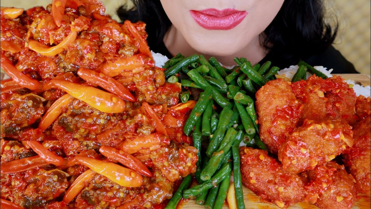 ASMR OSENG MERCON TETELAN, BALADO UDANG KEJU | ASMR MUKBANG INDONESIA