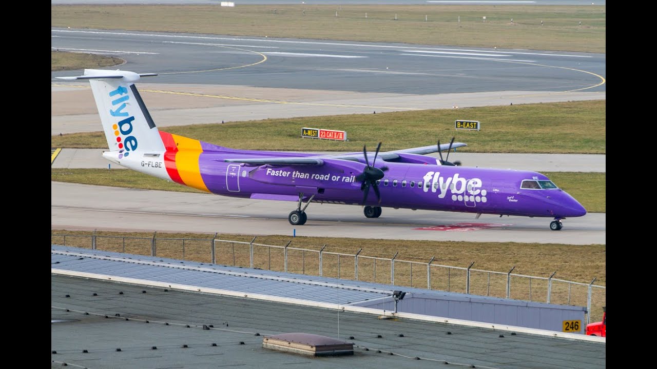 [Purple Livery] Flybe Dash 8 Q400 takeoff in Hamburg (Full HD!)