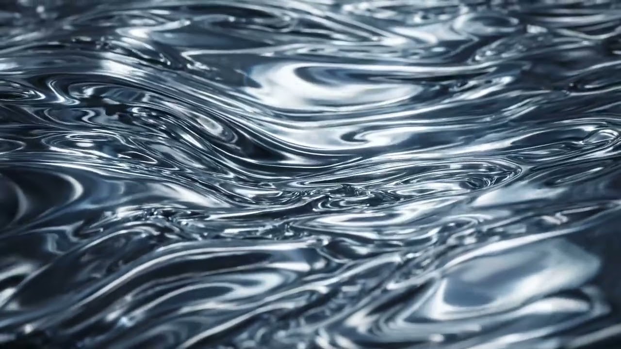 LIQUID SILVER 💿 Futuristic Metallic Flow | 4K Tech Luxury #tvbackground #metallicflow #silver