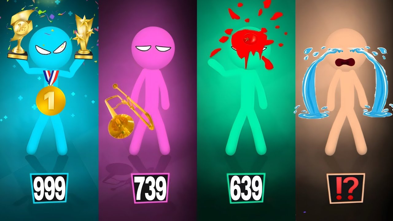 Intense Moments & Wins! Stickman Fight Highlights - Stick Party 234 MiniGames