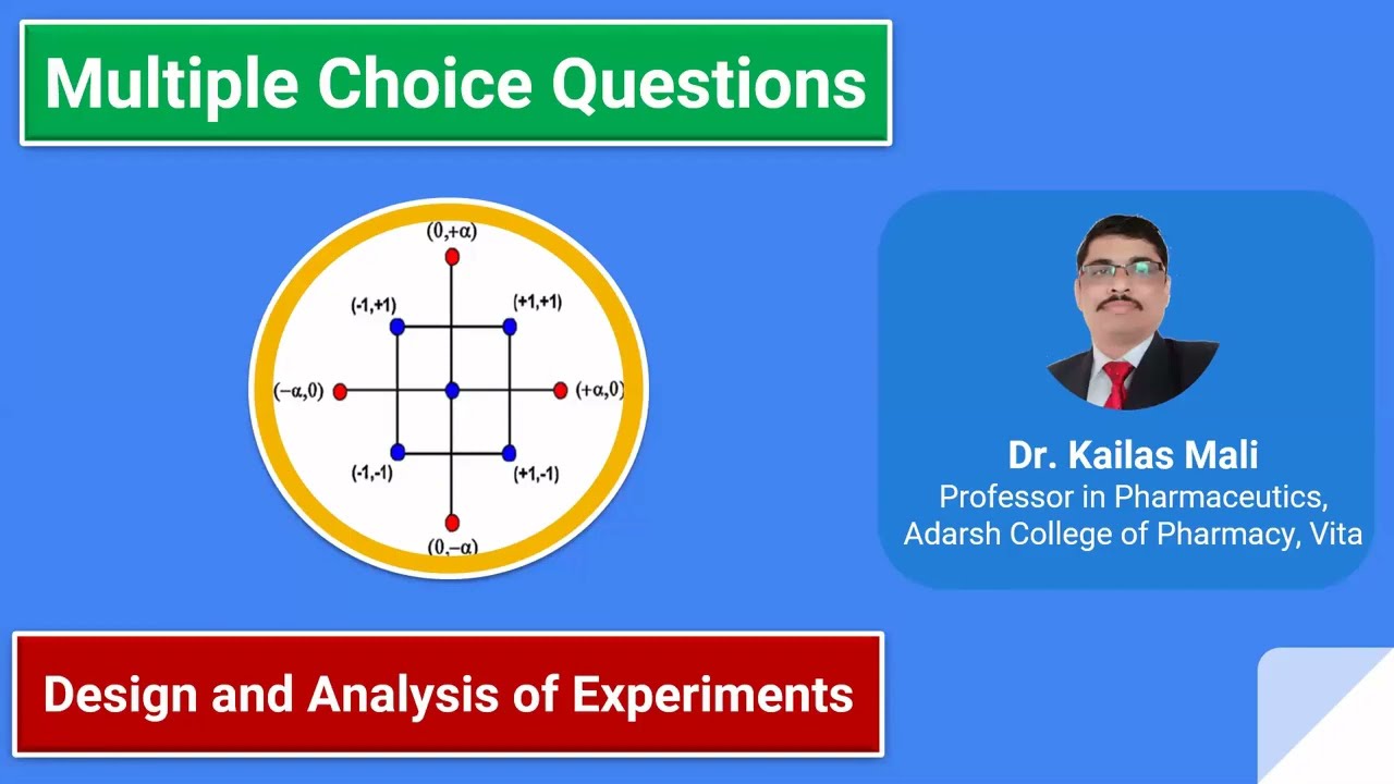 Biostatistics and Research Methodology ll Design and Analysis of Experiments ll MCQ Part II
