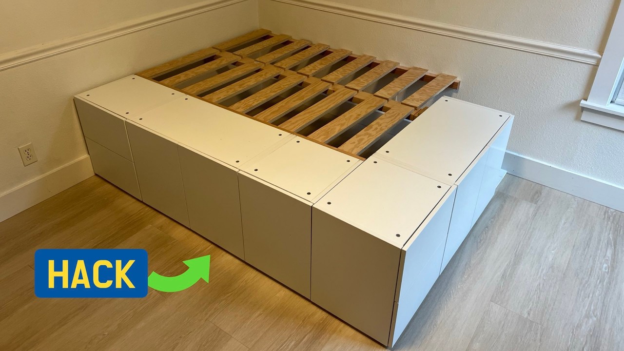 IKEA: кровать-платформа со скрытым местом для хранения и вентиляцией | Преображение спальни своим...