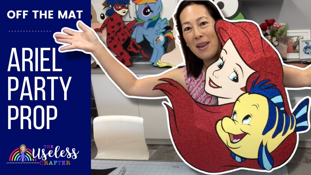 DIY Ariel Little Mermaid Party Decor Assembly Tutorial | Attach to and Cut Foam Board | Cricut Craft