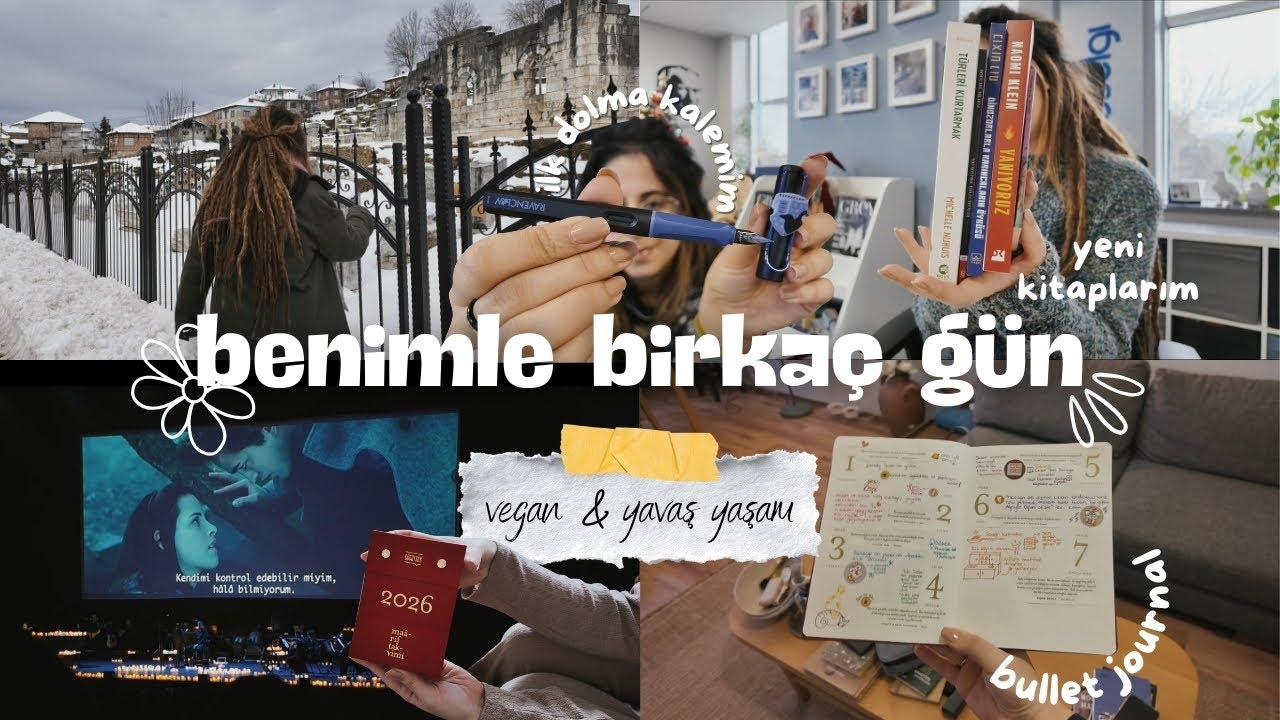 Vegan & Yavaş Yaşam Vlog | Alacakaranlık Film Konseri, kitap alışverişim, bullet journal