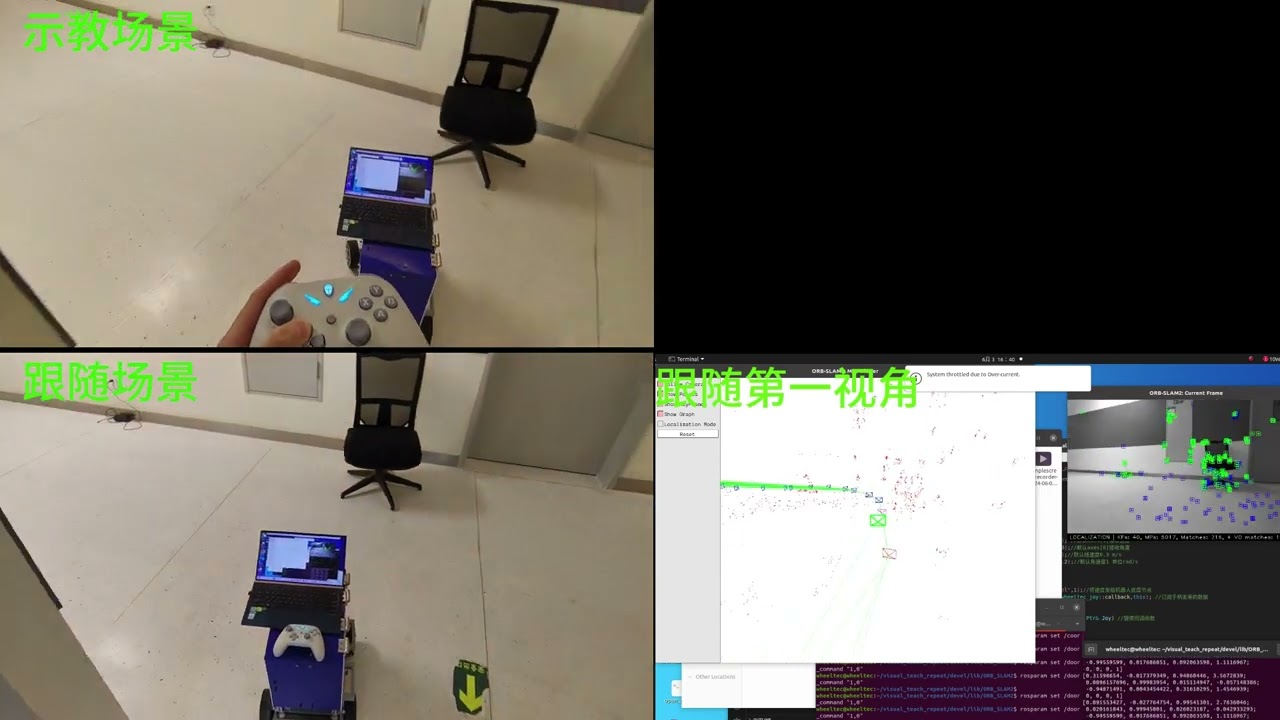 Visual teach-repeat for robotic navigation project done in 2024