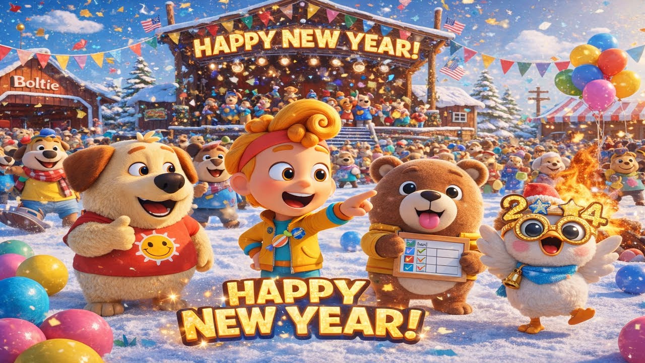 Happy New Year Farm Party 🎆 Maxi & Boltie Big Celebration + Life Lessons for Kids