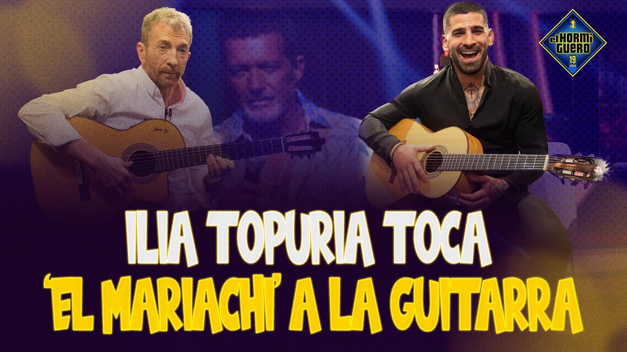 Ilia Topuria la guitarra junto a Pablo Motos y Antonio Banderas - El Hormiguero