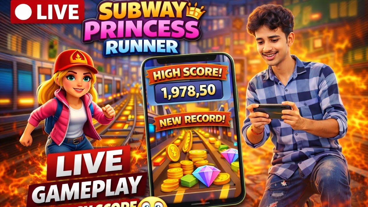 SUBWAY PRINCESS RUNNER LIVE 🔴 | New High Score Challenge 😱 Endless Run Gameplay