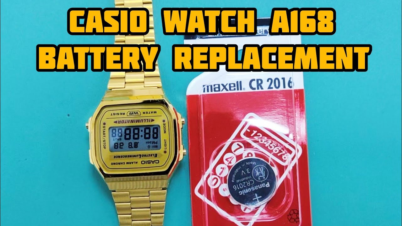 casio watch a168 battery replacement tutorial #watchservicebd