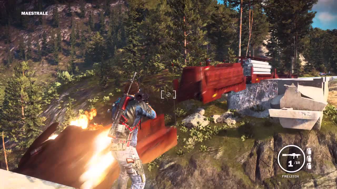 Just Cause 3 train wreck