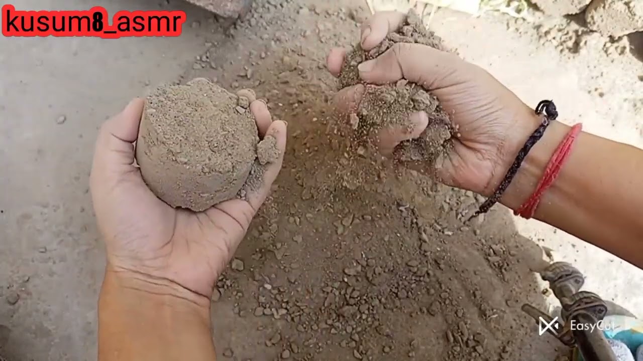 New dry floor crumbling video 📸 Stoney mud sand 🤧 crispy dusty soft texture 🤤😁 satisfying watch 😃