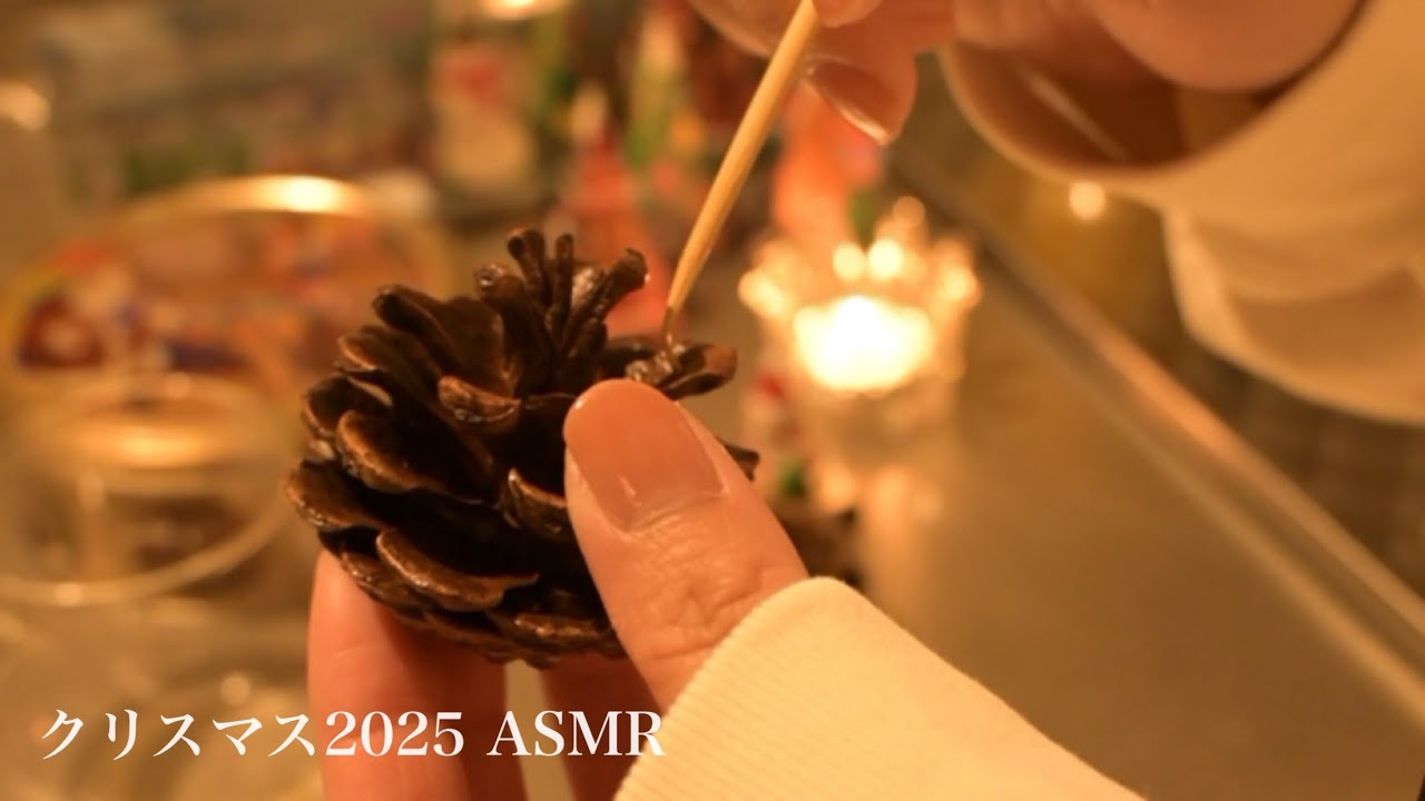 【ASMR/音フェチ】 #14 松ぼっくりを耳かきする / クリスマス2025.12/20🎄/ 耳かき / スクラッチング / 引っ掻く音 / 箱の音
