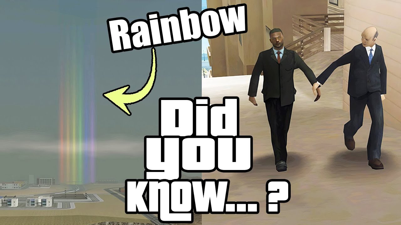 GTA San Andreas Secrets and Facts 49 Rainbow, Vice City Map, BETA Car Wash, Peds Behaviour