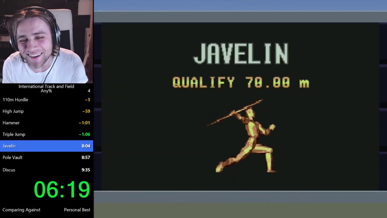 International Track And Field Any% Speedrun in 8:29