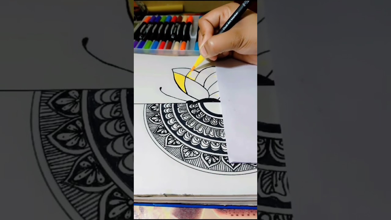 Beautiful butterfly mandala drawing 🦋💖#viral #youtube #trending #viral 