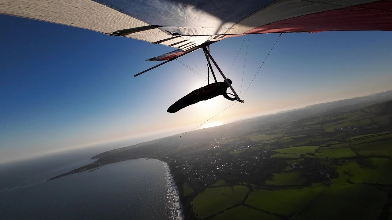 Hang Gliding Ballard Down, Dorset, 12 Nov 2022