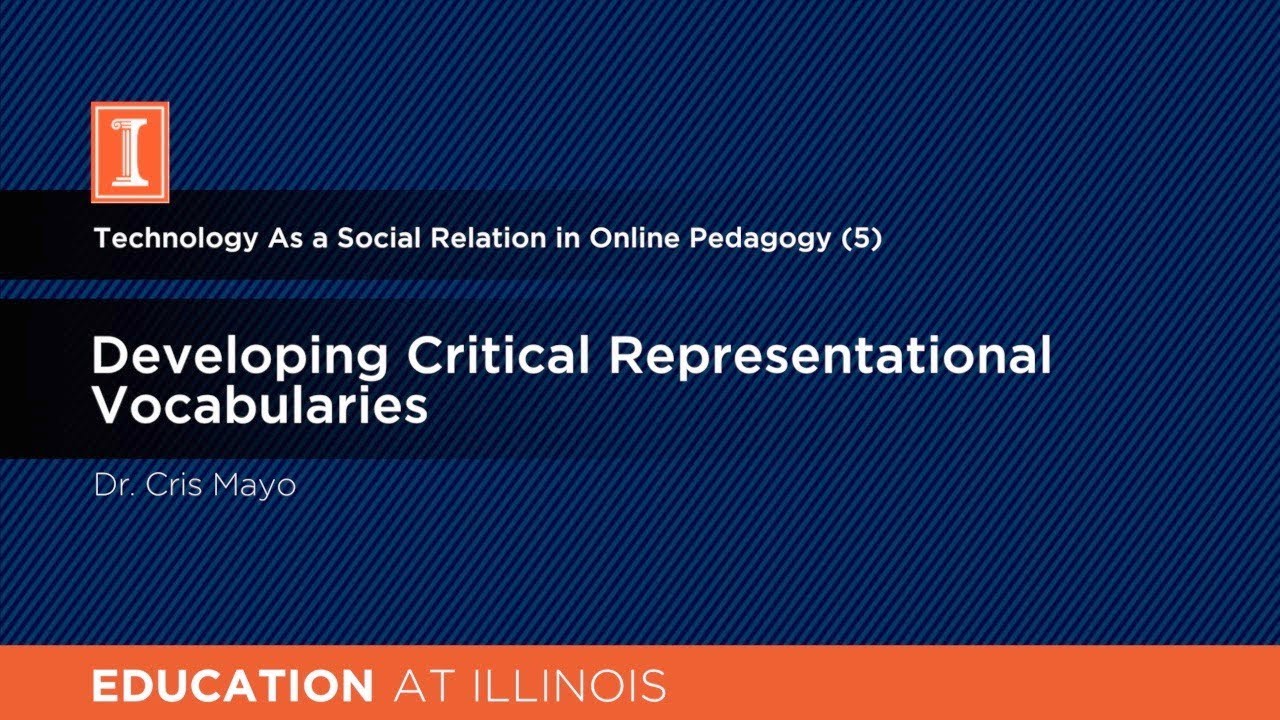 Developing Critical Representational Vocabularies