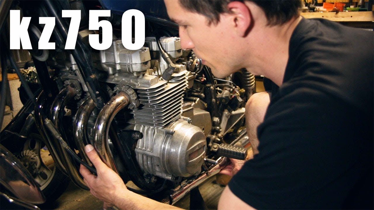Installing Kawasaki KZ750 Exhaust Pipes