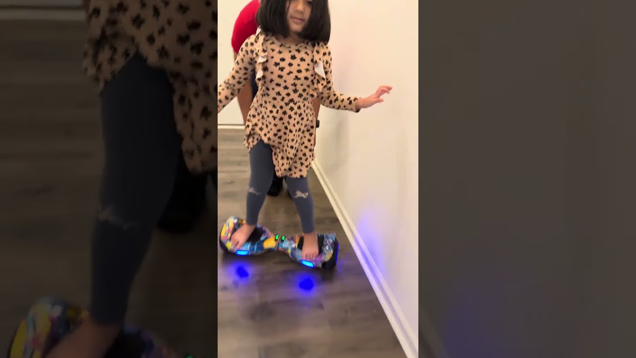 Learn to ride on hover board