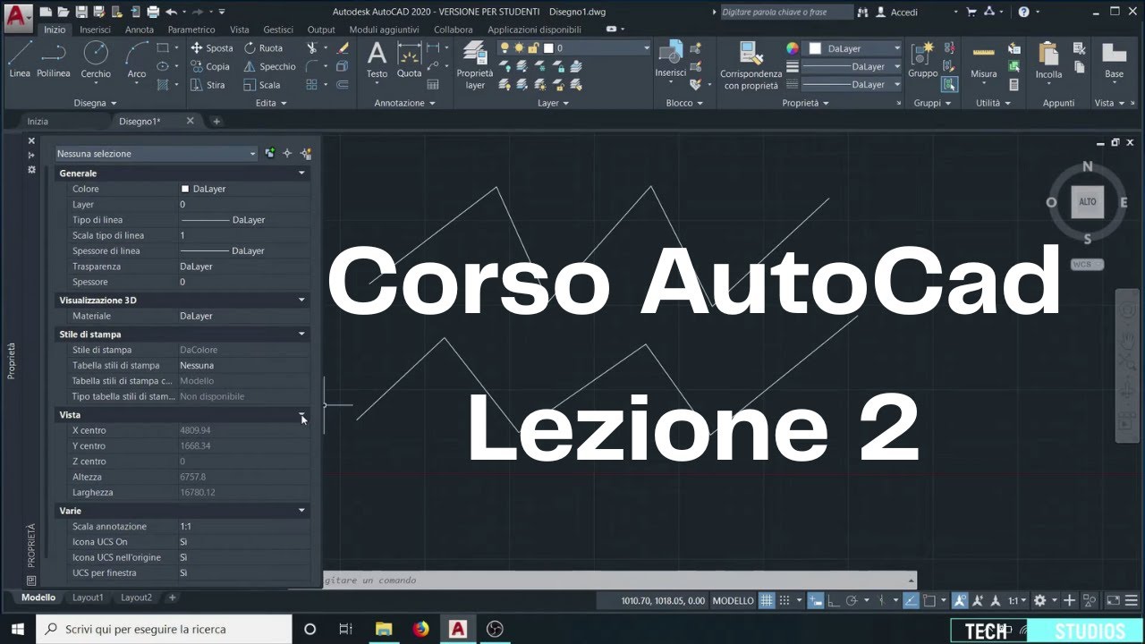 Corso AutoCAD [strumenti di creazione] (2) Lezioni per Studenti Universitari e Professionisti