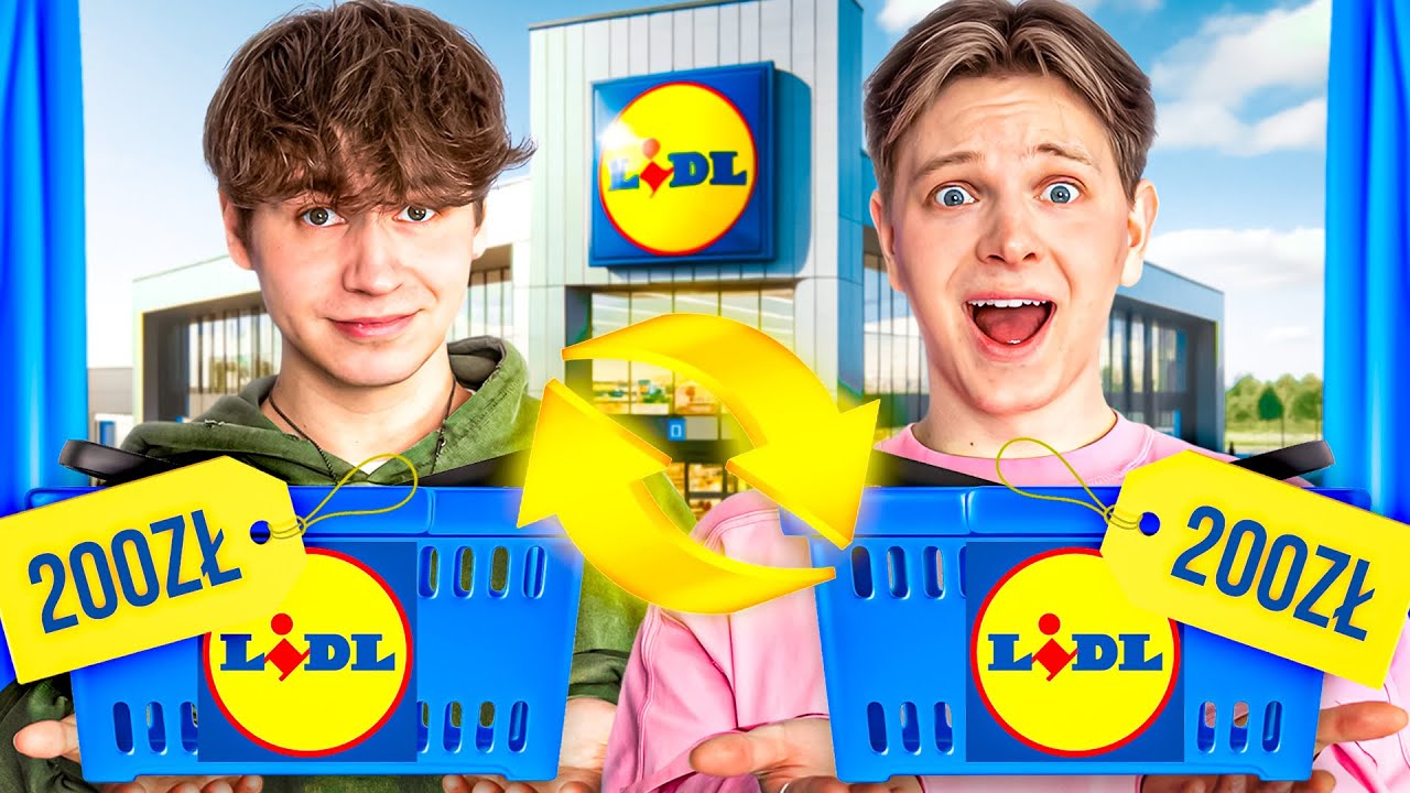 ZAMIANA KOSZYKAMI 😱 - LIDL | Dominik Rupiński & Paweł Zmitrowicz