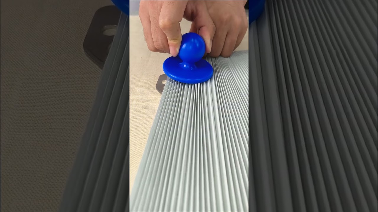 The folding honeycomb curtain cutting tool - cuts perfectly flat and saves money!#qiangning