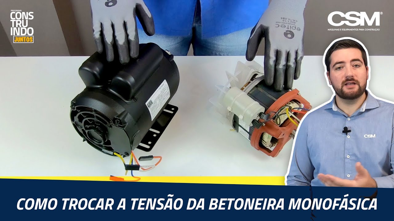 Como Trocar a Tensão da Betoneira Monofásica | CSM | Construindo Juntos