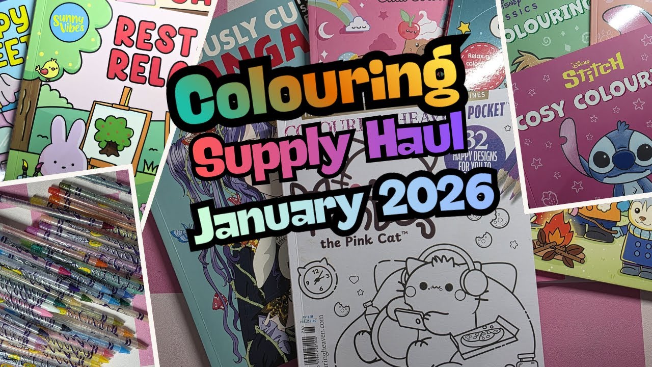 Coloring Supplies and Books Haul January 2026 - I bought more than I planned! 🤫