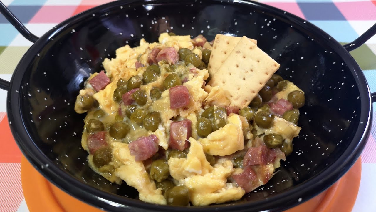 🥚REVUELTO DE GUISANTES Y JAMÓN PARA LA CENA ✔️//BEATRIZ COCINA