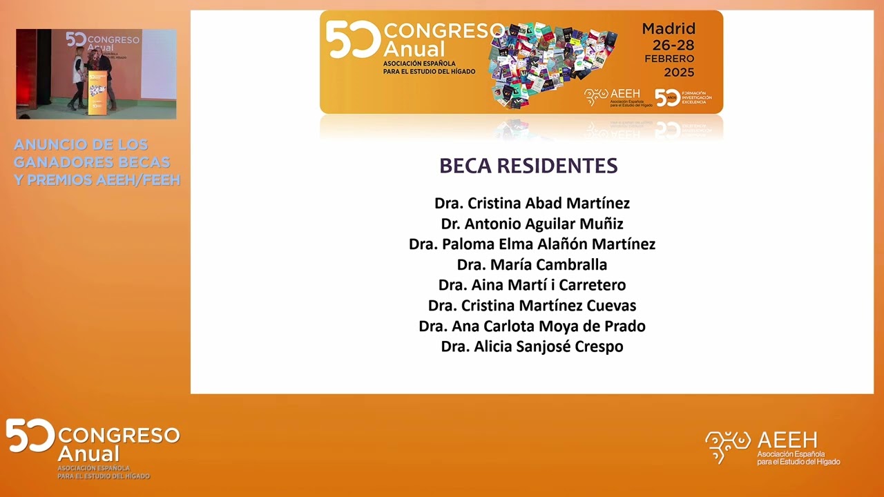 250227 ANUNCIO GANADORES BECAS. 50 Congreso AEEH