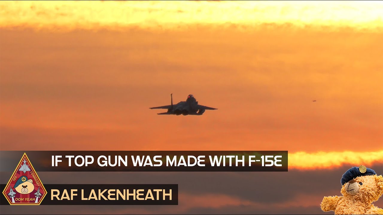 IF TOP GUN WAS MADE WITH US AIR FORCE F-15E STRIKE EAGLES • SPECTACULAR STUNNING SUNSET SCENES