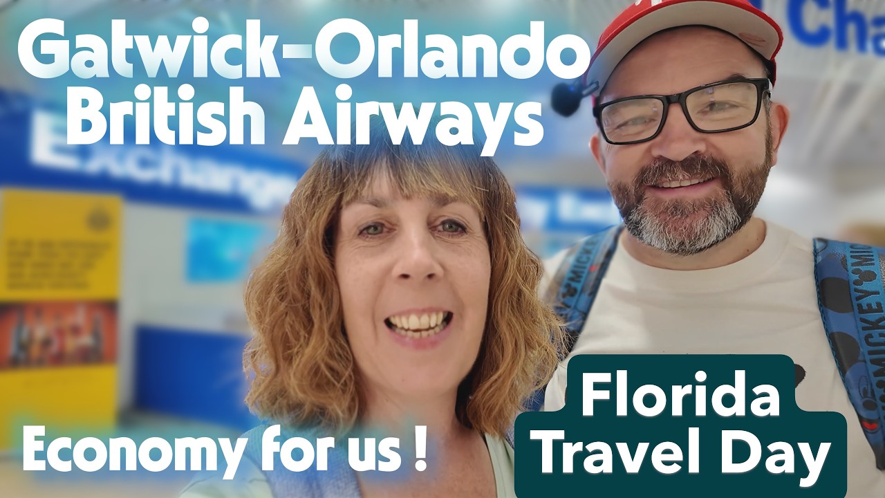 Flying to Orlando with British Airways Economy 777 | London Gatwick to Orlando Florida Travel Vlog 1
