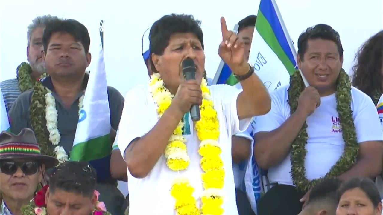 Bolivia: Intervención de Evo Morales Ayma en Gran concentración en Chimoré