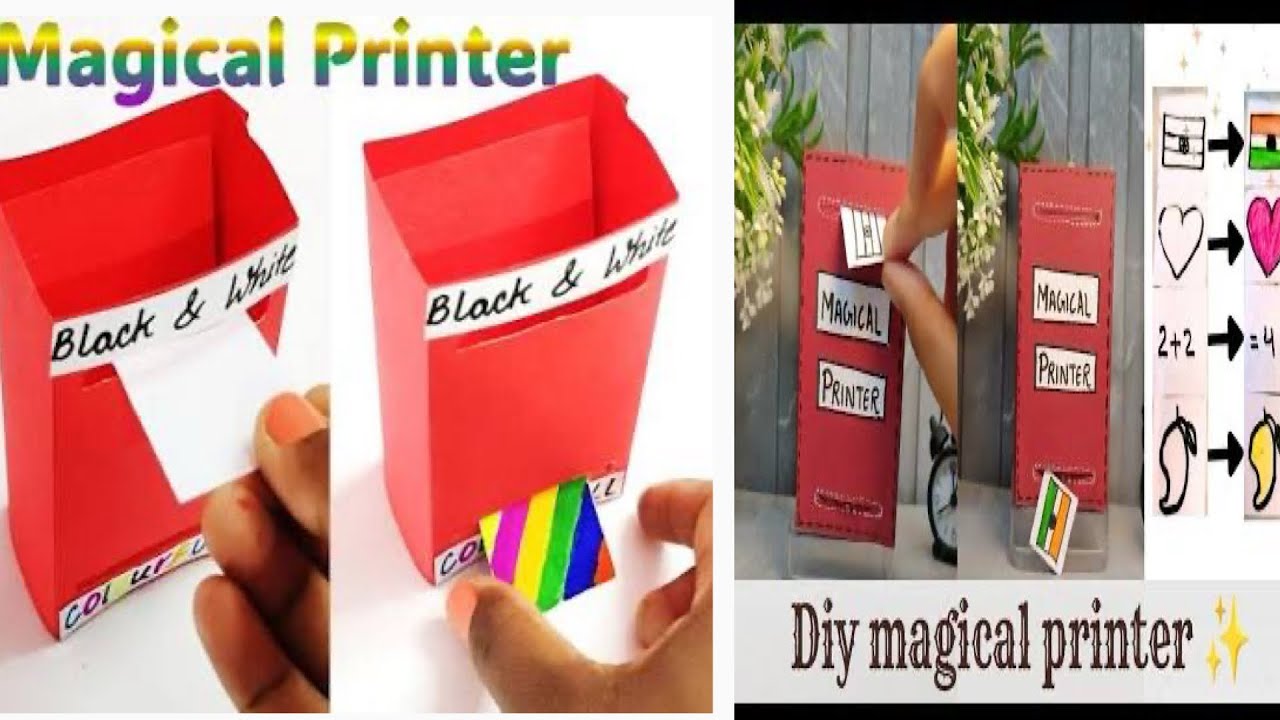 Magical Printer School Project 🖨️✨ | Black & White se Colourful Print Trick | Easy Paper Craft DIY