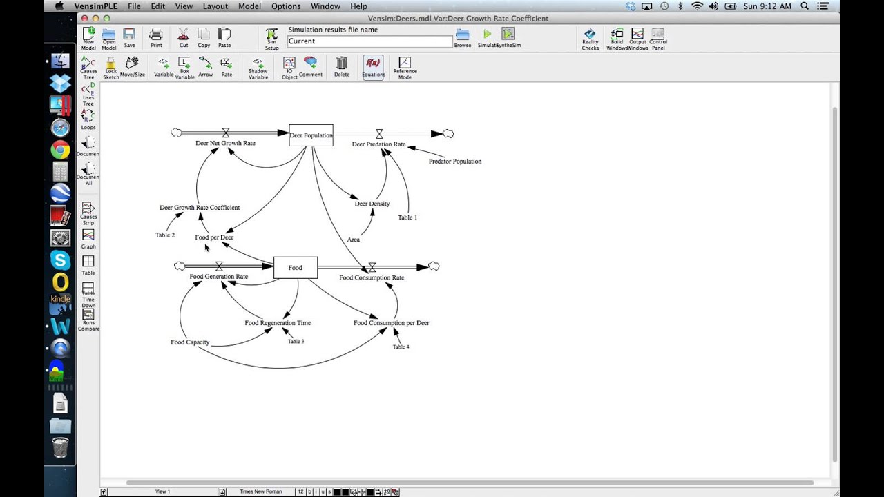 Deer population model in VENSIM