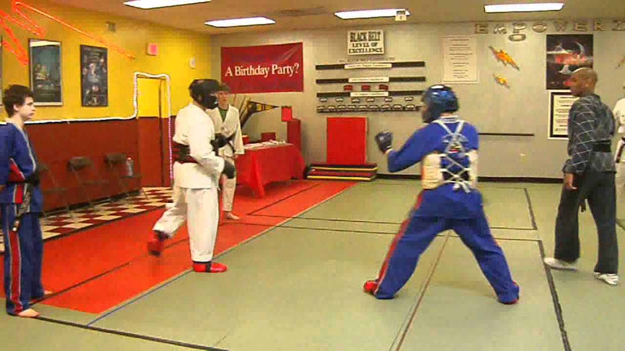 Sparring at Master Fears' tournament