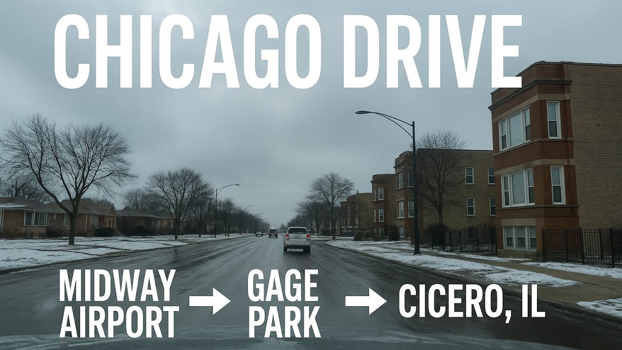 Driving Through Southwest Chicago 🌆 | Midway Airport → Gage Park → Cicero | Dashcam Ride