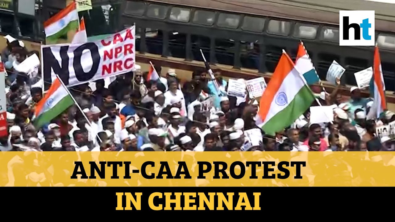 Watch: Protesters carry out anti-CAA march in Chennai amid tight security