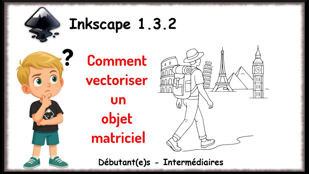 Inkscape 1.3.2 tuto français - Comment vectoriser un objet matriciel (Episode 44)