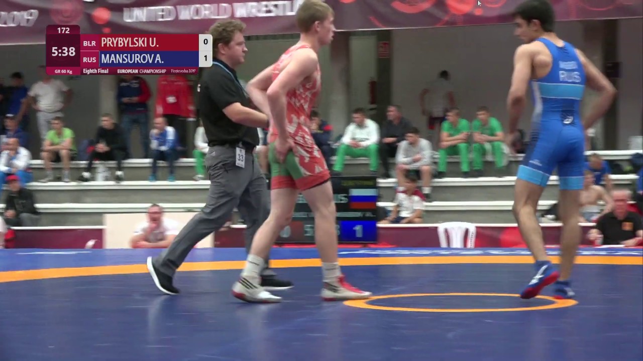 1/8 GR - 60 kg: U. PRYBYLSKI (BLR) v. A. MANSUROV (RUS)