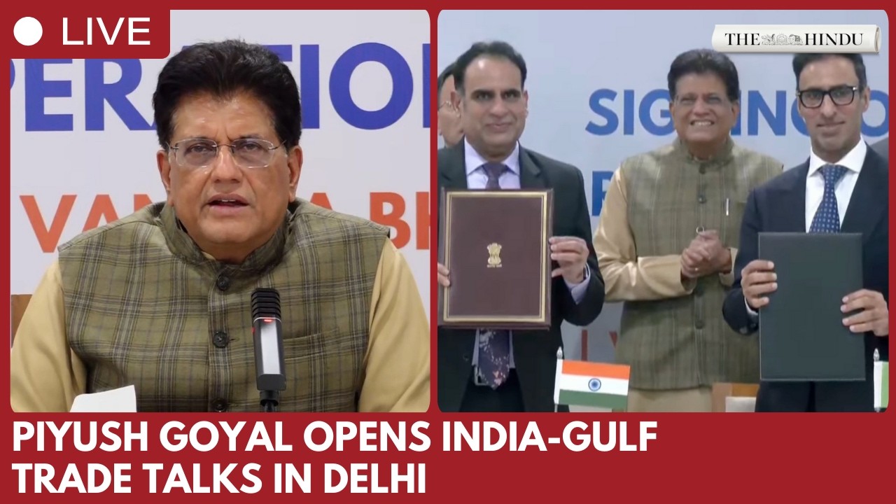 Piyush Goyal presides ToR signing of terms for India-Gulf FTA talks in Delhi