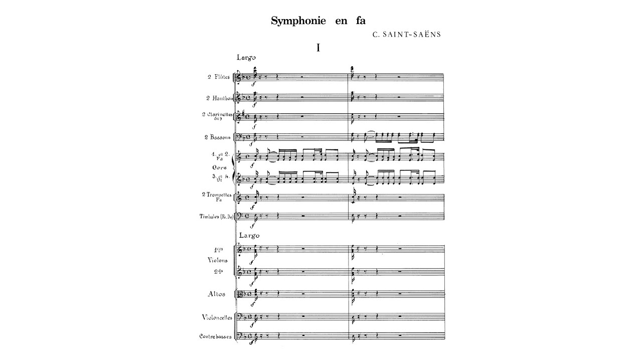 Saint-Saëns: Symphony in F major 'Urbs Roma' (with Score)