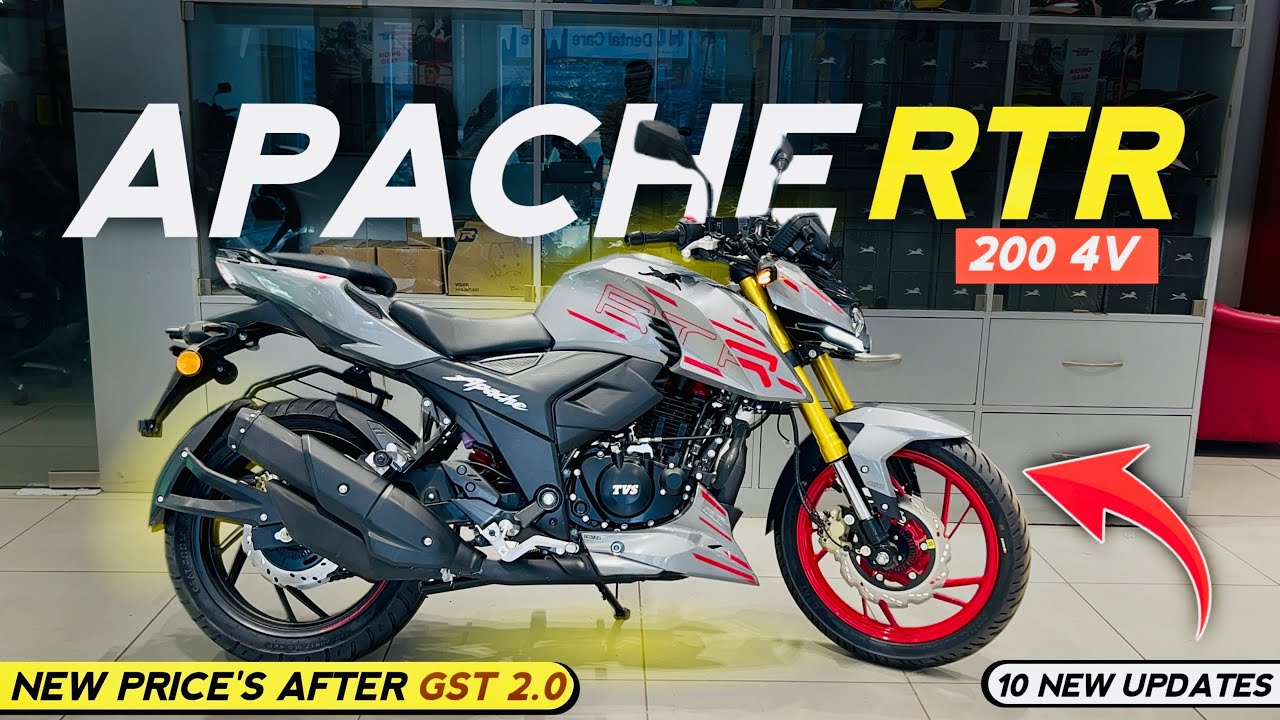 Tvs Apache RTR 200 4v 2026 New Updated Model New GST Price Features Mileage All Details 