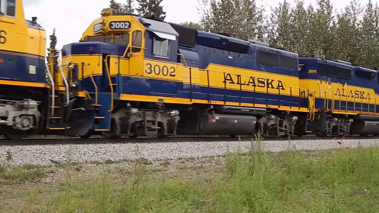 Hopping freight trains in Alaska - Southbound freight being made up at Fairbanks, Alaska, yards ~~~
