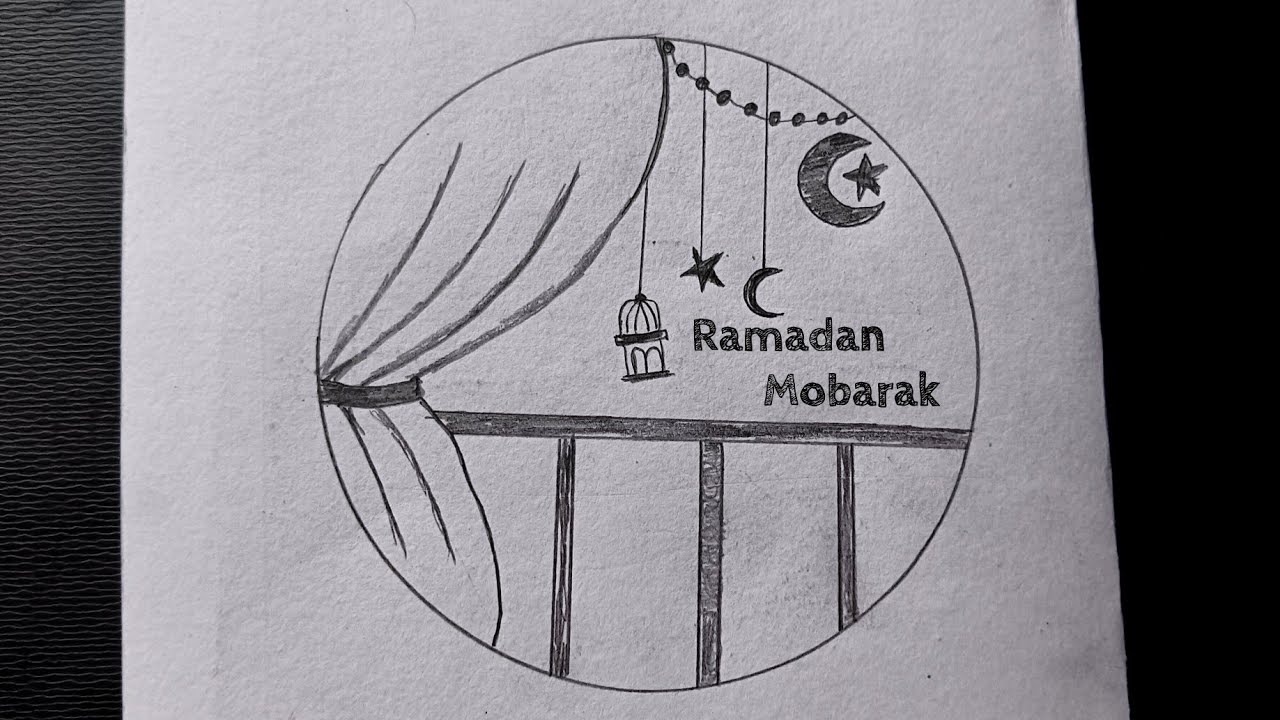 Ramadan Mubarak easy art/ Drawing of Ramadan Mubarak step by step