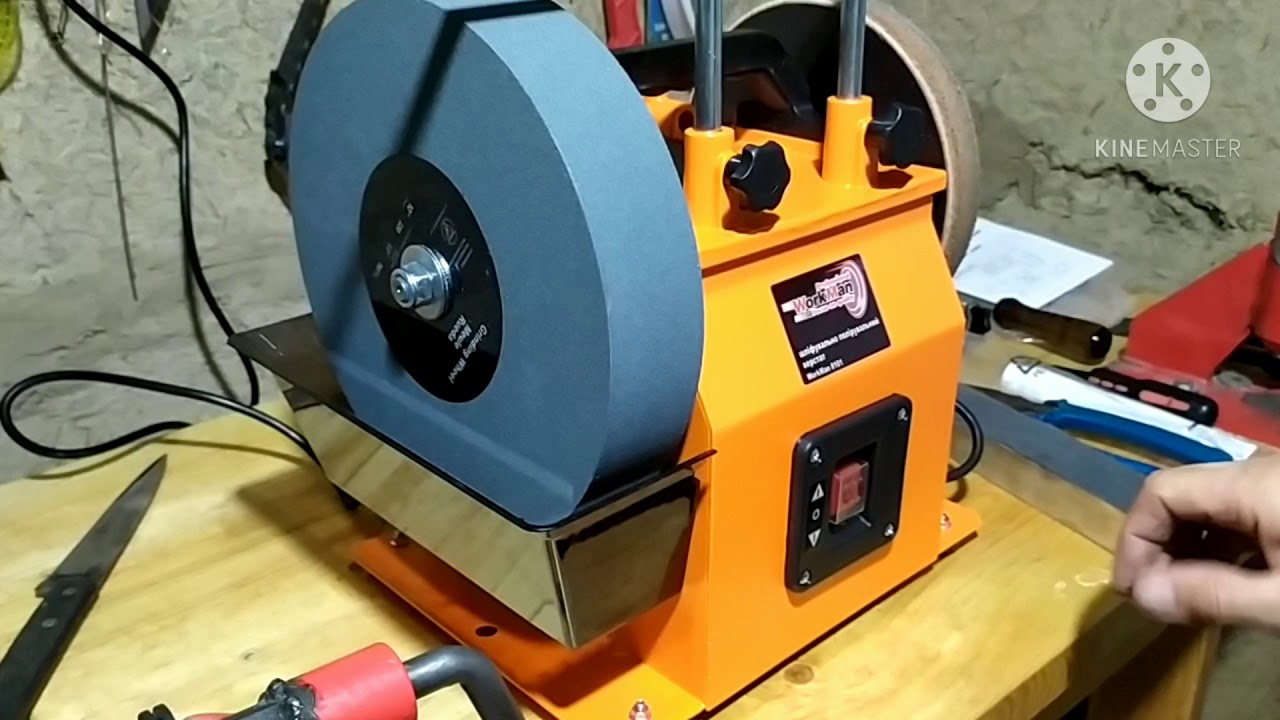Наждак с мокрым камнем Worcman 8101,обзор отзыв.