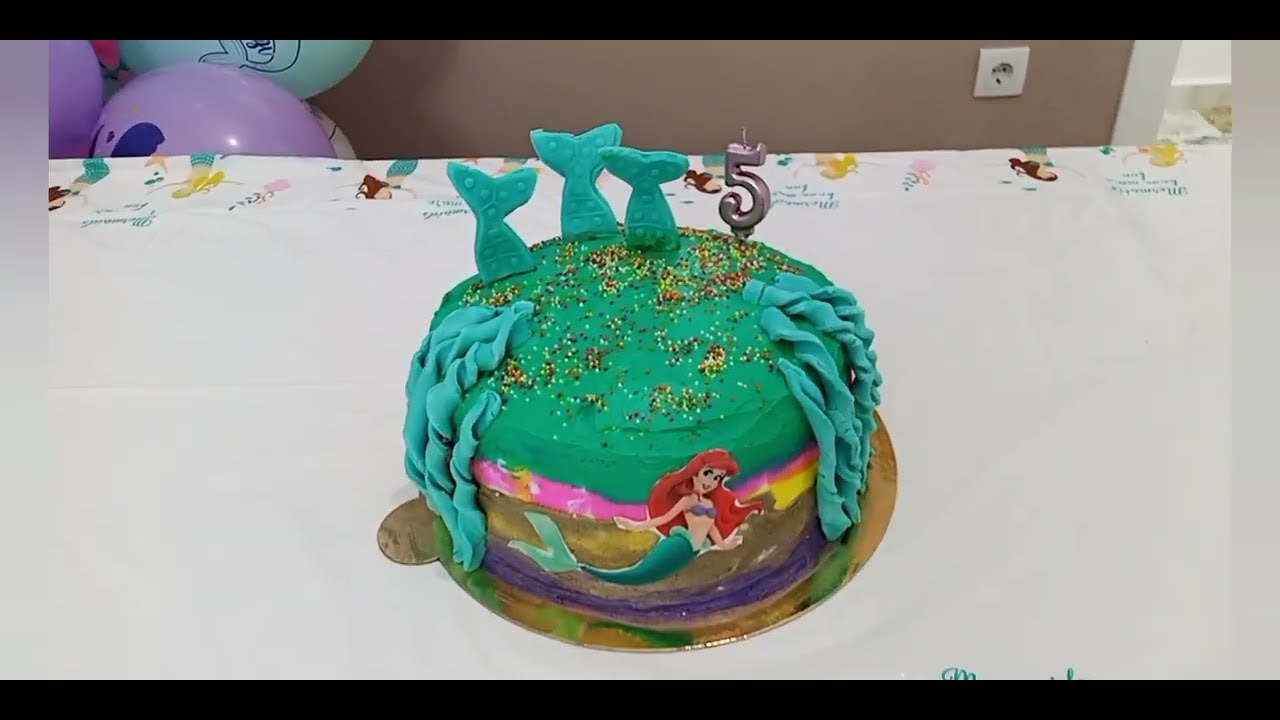 Deniz Kızı Temalı Pasta Yapımı | Mermaid Cake