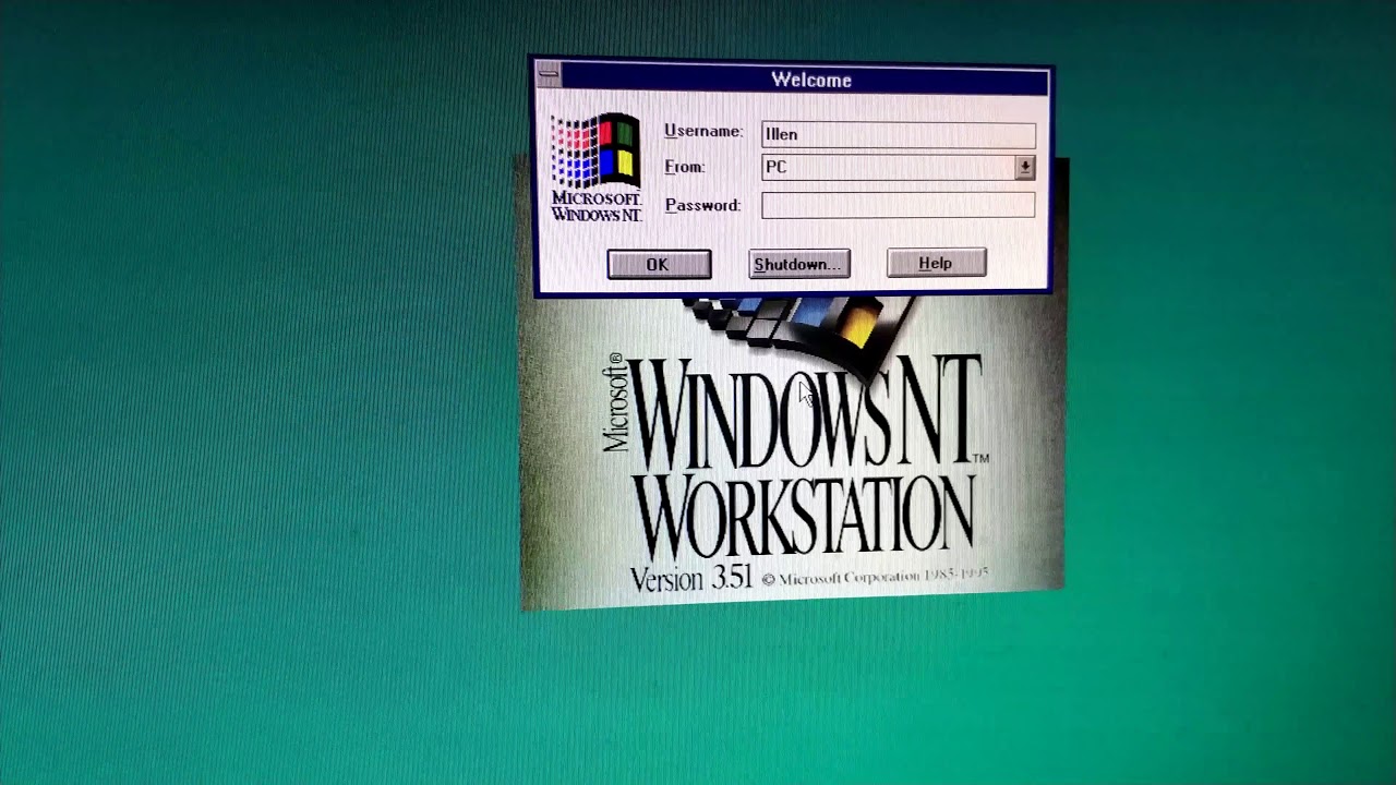Windows NT 3.51 on modern hardware (i5 6500, SSD)